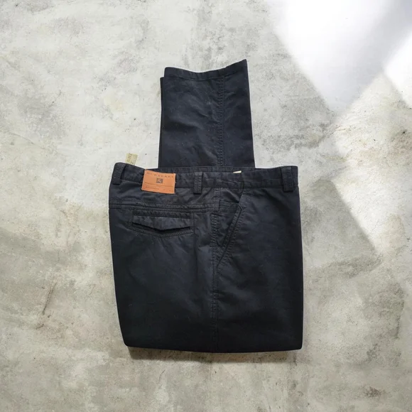 Burberry Brit Navy Chinos with Check Lining - Picture 5 of 7